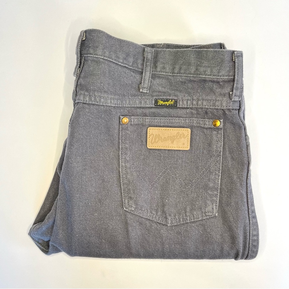 VTG Wrangler Jeans Mens 38x36 Stone Gray Made in USA 936CHG